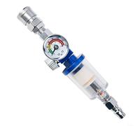Snowchecking Compresseur d'air séparateur d'huile et d'eau avec jauge de régulateur, piège à filtre NPT de 6,35 mm, pour peinture en aérosol, éliminateur d'humidité en alliage d'aluminium