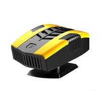 snowchecking Dégivreur portable pour chauffage de voiture 12 V 150 W avec deux modes pour chauffage rapide et désembuage du véhicule par temps froid (jaune)