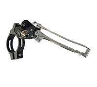 snowchecking Dérailleur avant pour vélo de route, 2 x 7-11 vitesses avec adaptateur de serrage 31,8/34,9 mm, alliage d'aluminium, plateau Max 56T, argenté (collier de serrage 31,8 mm)