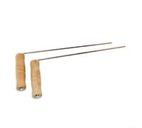snowchecking Ensemble de tiges de radiesthésie en cuivre avec poignées en bois, tiges de dosage rotatives en cuivre pour outils de divination