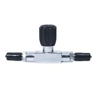 snowchecking Ensemble de valves de réservoir double pour plongée sous-marine, 3500 psi DIN et compatible avec joug, laiton chromé avec libération de sécurité, filetage G3/4 pour main gauche et droite