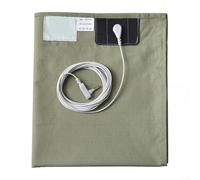 Snowchecking Feuille de mise à la terre conductrice avec 95 % coton et 5 % fibre argentée, pour une mise à la terre naturelle, literie bio douce pour disperser les charges statiques, vert (câble