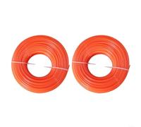 Snowchecking Fil de débroussailleuse rond en nylon double cœur de 1,6 mm pour tondeuse à gazon de jardin 200 m Orange
