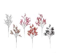 Snowchecking Fleurs artificielles avec longues tiges pour centres de table floraux et décoration d'intérieur (rouge)