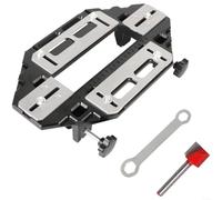 Snowchecking Gabarit de charnière de porte avec échelle, outil de rainurage réglable, pour un positionnement précis, guide de perçage en acier inoxydable, pour fente de 18 cm maximum, noir