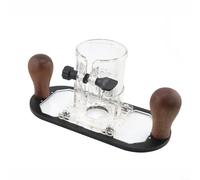 Snowchecking Gabarit de défonceuse en bois - Base de support pour tailler les stratifiés - Outil de coupe du bois - Accessoire de fraisage avec poignées en bois (noir)