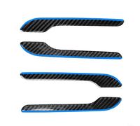 snowchecking Garniture de poignée de porte pour Tesla Model 3 Model Y, motif fibre de carbone, accessoires extérieurs en plastique, ensemble de 4 pièces sur mesure 2017-2021 (bleu fibre de carbone)