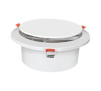 snowchecking Grille d'aération circulaire réglable avec filtre - Sortie d'air en ABS pour une qualité d'air intérieur saine - Pour applications de plafond suspendu (Φ75)