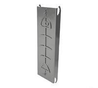Snowchecking Grille de cuisson à saumon en acier inoxydable, planche à flammes de qualité 201, pour barbecue et brasero, cuiseur à poisson sans odeur, passe au lave-vaisselle, 52 x 115 cm, camping