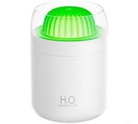 snowchecking Humidificateur 500 ml avec veilleuse, hydratant d'air silencieux pour chambre à coucher, bureau, mode brume réglable, brume fine pour plantes jusqu'à 10 m² (blanc)