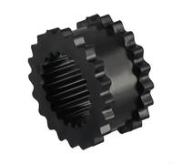 Snowchecking Insert de couplage à manchon 6J, élastomère uréthane solide, pour raccords à mâchoires série S, 95 mm de diamètre extérieur x 545 mm ID, 20 dents, noir