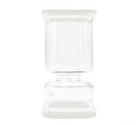 snowchecking Kimchi Bocal carré en plastique pour cornichons 1000 ml avec séparation sèche et humide Blanc