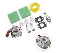 Snowchecking Kit de carburateur comprenant pipeline de carburant, gobelets à air et d'huile, joints et élément d'allumage pour débroussailleuse Homelite B25C BC2500R D725CD D825SB F2020 F3040 F3050