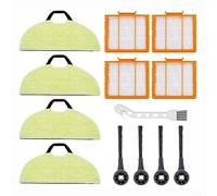 Snowchecking Kit de pièces de rechange pour aspirateur robot Shark RV2610WA RV2620WA RV2410WD AI Ultra, ensemble de 13 pièces, avec filtres, brosses latérales et serpillères