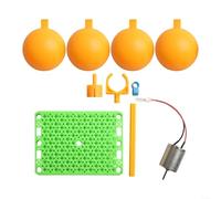 Snowchecking Kit générateur d'éolienne CC, avec support, moteur sans balais, pour l'éducation scientifique, pales de ventilateur en métal ABS, pour projets d'apprentissage de la physique des enfants