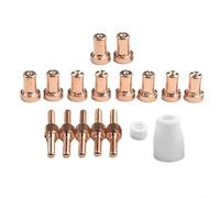 Snowchecking Lot de 17 consommables de découpe plasma pour torche PT-31 - Compatible avec CUT 40 50 55 CT312 CT418 520TSCPF - Comprend buses, électrodes, boucliers, coupelles, déflecteur pour soudage