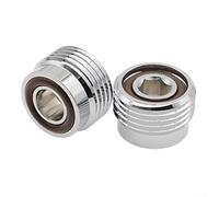 snowchecking Lot de 2 adaptateurs de valve cylindriques de plongée en laiton avec filetage G5/8 chromé, convertit DIN en régulateur de joug léger pour sports sous-marins 23 x 16 mm