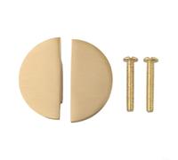 snowchecking Lot de 2 boutons de tiroir dorés, boutons d'armoire, de commode, poignée de traction en demi-lune pour placard de cuisine, laiton résistant à la rouille, design à bord lisse, 419,1 cm de