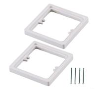 Snowchecking Lot de 2 entretoises carrées de 10 mm avec vis pour prises électriques et interrupteurs Blanc