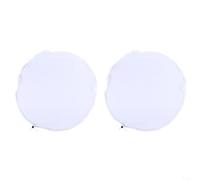 Snowchecking Lot de 2 housses en maille pour barils de pluie, filet de réservoir d'eau, 95 cm, bande élastique, couverture réglable en maille en nylon (blanc)