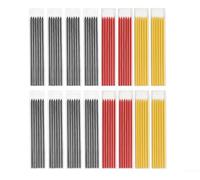 Snowchecking Lot de 2 mines solides de rechange pour crayon de chantier - 2,8 mm - Trou profond - 120 mm - Pour le travail du bois et le dessin
