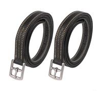 snowchecking Lot de 2 sangles d'étriers en cuir avec boucles en acier inoxydable, en microfibre douce pour l'équitation anglaise (B)