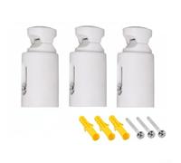 snowchecking Lot de 3 supports muraux réglables en plastique blanc pour radiateurs sèche-serviettes compatibles avec rails droits et incurvés