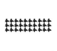 snowchecking Lot de 30 clips d'écrous en U, kit de boulons à tête hexagonale, fixations automobiles pour pare-chocs de voiture, garniture de calandre, revêtement en phosphate noir résistant à la