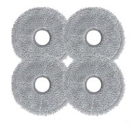 snowchecking Lot de 4 chiffons de nettoyage de rechange pour aspirateur robot Cecotec, pour aspirateur robot Conga 11090, couleur grise, installation facile