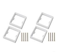 Snowchecking Lot de 4 entretoises carrées de 10 mm avec vis pour prises électriques et interrupteurs Blanc
