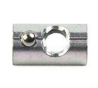 snowchecking Lot de 50 écrous coulissants M8 en alliage d'aluminium avec boule à ressort en acier inoxydable pour système de montage de panneau solaire PV, résistant aux intempéries, longueur de 22 mm