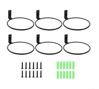 Snowchecking Lot de 6 anneaux de support de pot de fleurs pour support mural de 12,7 cm avec vis d'installation