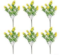 Snowchecking Lot de 6 branches de citron artificielles, kit décoratif de fruits artificiels pour décoration de table à manger, bouquet de décoration d'intérieur