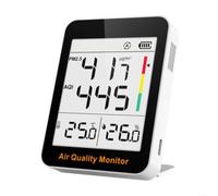 snowchecking Moniteur numérique de qualité de l'air affichant les niveaux de température et d'humidité avec deux modes d'alimentation et dos magnétique pour espaces de vie intérieurs (S1UP)