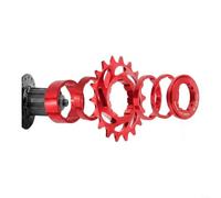 Snowchecking Pignon à roue libre pour vélo à vitesse unique 16T/18T CNC, avec anneaux d'espacement et anneau de verrouillage, pour conversion à pignon fixe ou VTT (rouge-18T)