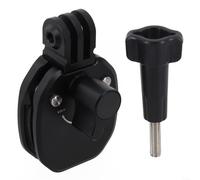 Snowchecking Pince de fixation en aluminium pour pare-brise de moto, pour Hero, pour DJI Action, pour INSTA360 et téléphones portables, support de caméra en alliage CNC, avec coussinet en silicone