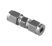 snowchecking Raccord de compression droit en acier inoxydable 304 de qualité industrielle avec double virole pour connexions de fluide et de gaz (Φ6-Φ6)