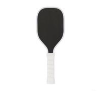 Snowchecking Raquette d'entraînement de pickleball, avec face en fibre de carbone, noyau en bois, pour joueurs débutants et avancés, poignée antidérapante, noir (blanc)