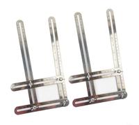 snowchecking Règle multifonctionnelle à quatre volets, règle pliable en angle, règle parallèle à quatre côtés pour la disposition du carrelage et le travail du bois, construction en acier inoxydable