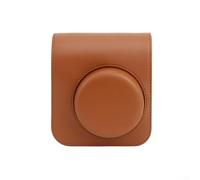 snowchecking Sac en cuir synthétique pour appareil photo Instax Mini 41 avec rabat amovible et poche arrière de rangement pour photos, Voir image, Marron