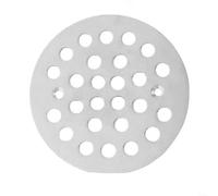 Snowchecking Siphon de sol de douche carré/rond 10 x 10 cm en acier inoxydable 304 avec design à vis (rond, argenté)