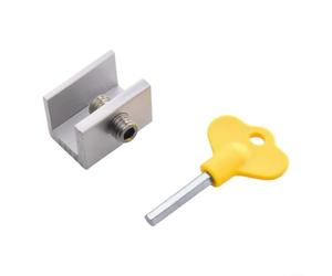 Snowchecking Support de fenêtre pour climatisation, protection anti-effraction, serrures de fenêtre coulissantes, support antivol sans perçage pour appartements et locations, pour métal robuste
