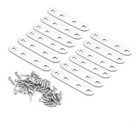 snowchecking Support de plaque plat droit en acier inoxydable, connecteur de meubles, coin, renforcement robuste pour armoires, étagères, lits, trou de vis encastré (77 mm)