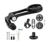 snowchecking Support d'ordinateur de vélo en alliage d'aluminium avec support d'éclairage et extension de caméra, compatible avec Garmin Bryton, Cateye, support de tige M5 (un kit)