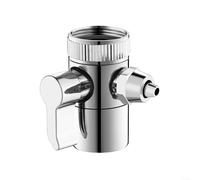 snowchecking Vanne de dérivation à 3 voies, adaptateur en T plaqué cuivre chromé avec interface 1,27 cm pour baignoire, toilettes, bidet, pommeau de douche