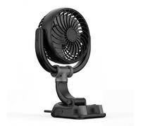 snowchecking Ventilateur de voiture alimenté par USB, moteur silencieux sans balais à 3 vitesses, refroidissement portable pour véhicule, van, camion, SUV, RV, 1. Câble, noir (simple 1930)