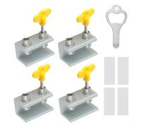 Snowchecking Verrous de fenêtre coulissante, serrures de sécurité réglables, serrures de porte de terrasse avec clés, double vis en alliage d'aluminium pour fenêtres coulissantes (40 mm Ag-Al double x