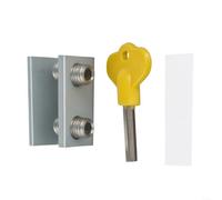 Snowchecking Verrous de fenêtre coulissante, serrures de sécurité réglables, serrures de porte de terrasse avec clés, double vis en alliage d'aluminium pour fenêtres coulissantes (40 mm Ag-Al double)