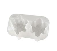 Snowflake Candle Mold - Premium Two-Cell Hexagon Silicone Form, Soft Nonstick Build, Detailed Texture Shaper, Polyvalent Casting Accessory | Élégant soap modeling and festive candle forming with