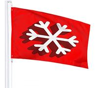 Snowflake Flag 3x5 FT Winter Cold Weather Crystal Flake Snow Outdoor Flags Large Welcome Yard Banners Home Garden Yard Lawn Decor